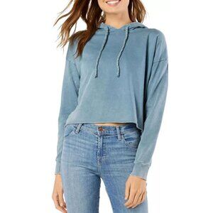 Beyond Yoga Womens blue hoodie Yoga cropped top  size Large